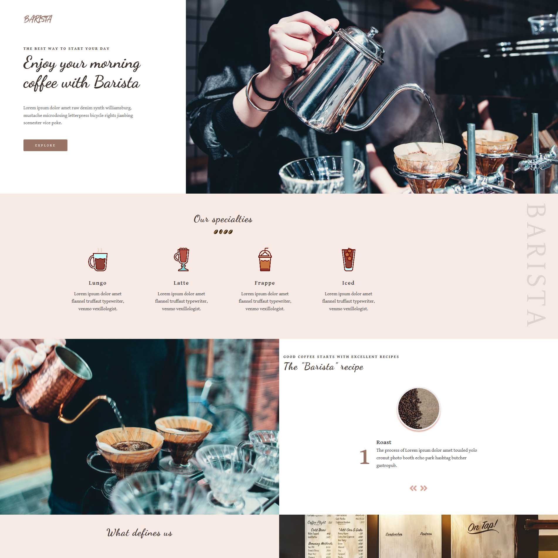 Barista - Tema HTML